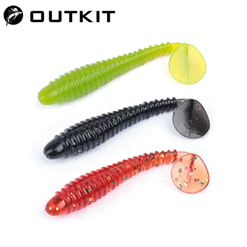 10-Pack 4cm Silicone Soft Worm Mini Fishing Wobblers Nova Fishing & Outdoors