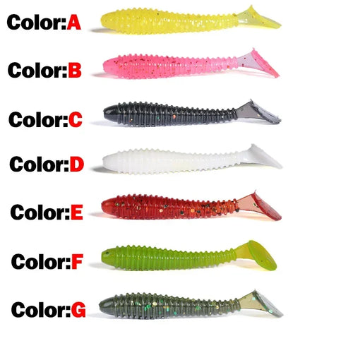 10-Pack 4cm Silicone Soft Worm Mini Fishing Wobblers Nova Fishing & Outdoors