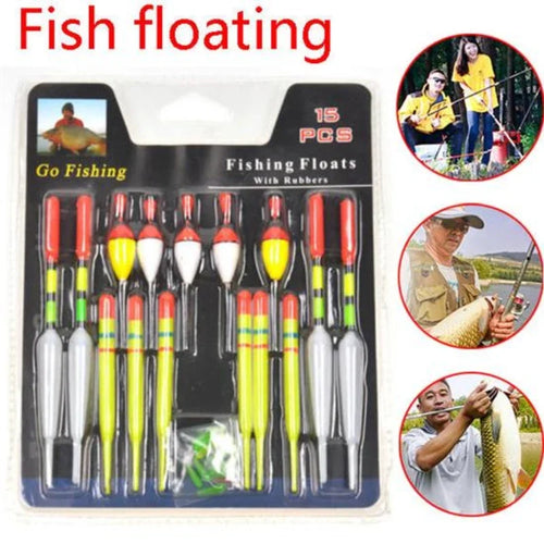 15-Piece Multi-Size Portable Fishing Float and Bobber Set Nova Fishing & Outdoors
